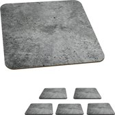 Onderzetters voor glazen - Vintage - Beton - Stenen - 10x10 cm - Glasonderzetters - 6 stuks