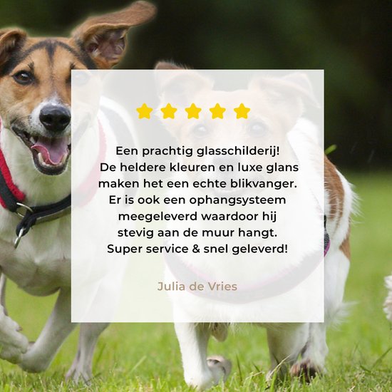 MuchoWow® Peinture sur verre 180x120 cm - Peinture sur verre acrylique - Un groupe de chiots courant à travers un champ - Photo sur verre - Peintures