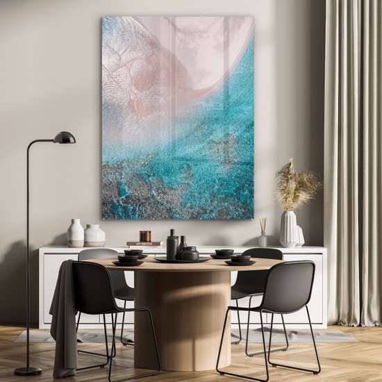 MuchoWow® Peinture sur verre 90x120 cm - Peinture sur verre acrylique - une plage en Australie - Photo sur verre - Peintures