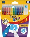 BIC Kids Kleuren & Uitwissen, 10 + 2 gratis