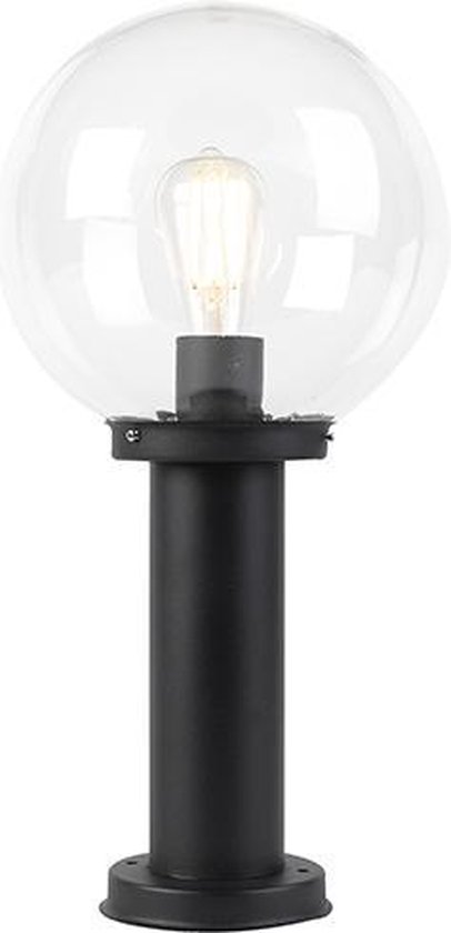 QAZQA Sfera fl - Staande buitenlamp - 1 lichts - H 500 mm - Zwart | bol.com