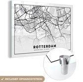 MuchoWow® Peinture sur Verre - Carte - Nederland - Rotterdam - 90x60 cm - Peintures sur Verre Acrylique - Photo sur Glas