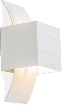 QAZQA amy - Moderne Wandlamp Up Down voor binnen - 1 lichts - D 80 mm - Wit - Woonkamer | Slaapkamer | Keuken