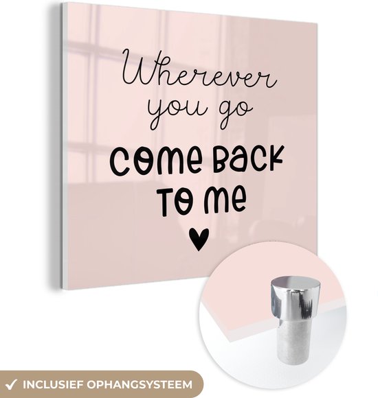 Peinture sur Verre - Amour - Relation - Rose - 50x50 cm - Peintures sur Verre Peintures - Photo sur Glas