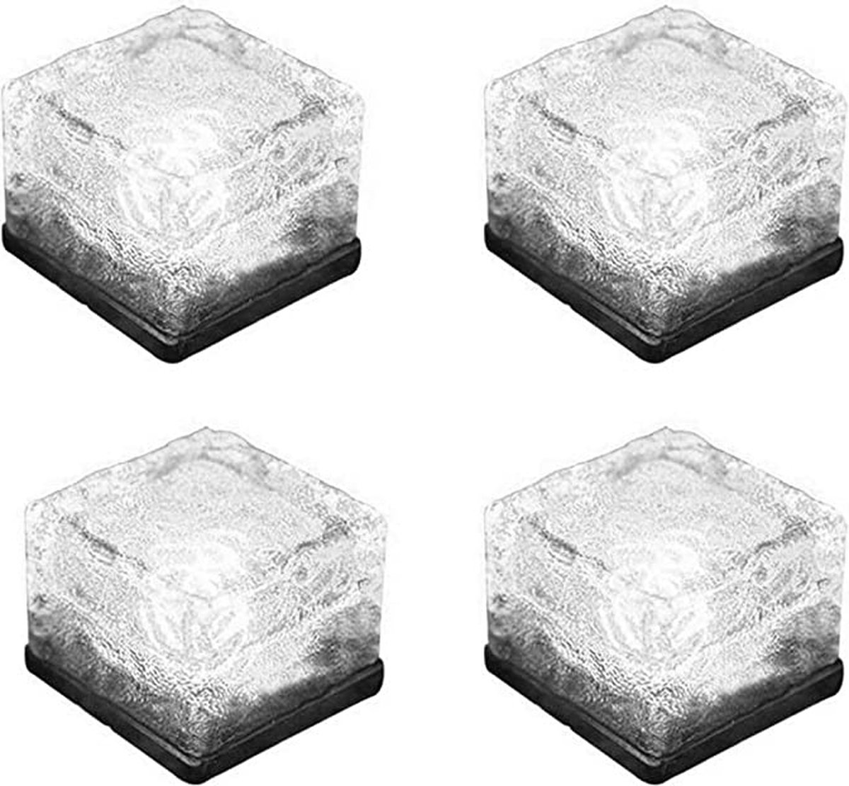 Lot De 4 Lampes Solaires Encastrables Acier Inoxydable - Éclairage De Jardin, Allée, Terrasse - IP67