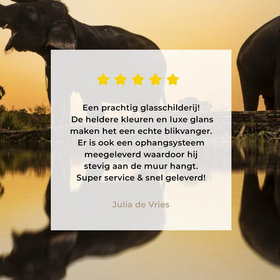 Peinture sur Verre - Coucher de Soleil en Thaïlande - 80x60 cm - Peintures sur Verre Peintures - Photo sur Glas