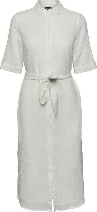 PIECES PCSTINA 2/4 MIDI SHIRT DRESS QX SWW BC Dames