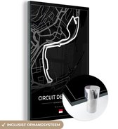 MuchoWow® Glasschilderij 120x180 cm - Schilderij acrylglas - Monaco - Formule 1 - Circuit de Monaco - Racebaan - Circuit - Zwart - Foto op glas - Schilderijen