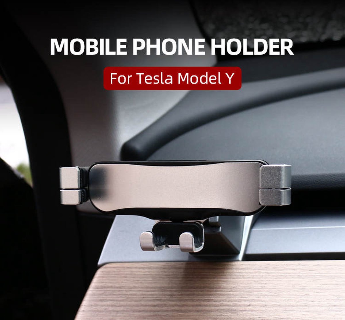 Tesla model 3 / Y Telefoonhouder Grijs Phoneholder