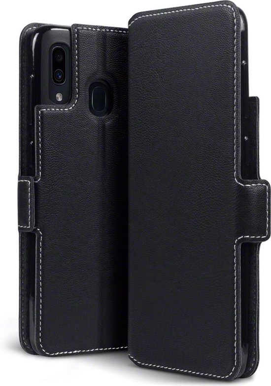 Qubits - slim wallet hoes - Geschikt voor Samsung Galaxy A30 - Zwart