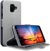 Qubits - slim wallet hoes - Samsung Galaxy A6 2018 - grijs