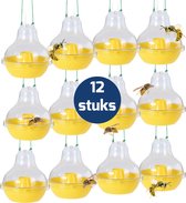 Wespenval - Ecovriendelijke val tegen wespen | Wespenvanger - Set van 12 stuks - 20cm hoog - Flystopper - Effectieve wespenbestrijding - Duurzaam materiaal