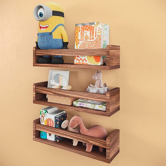 Montessori boeken wandkast kinderkamer | Musee 4 planken - blank 120x60x20