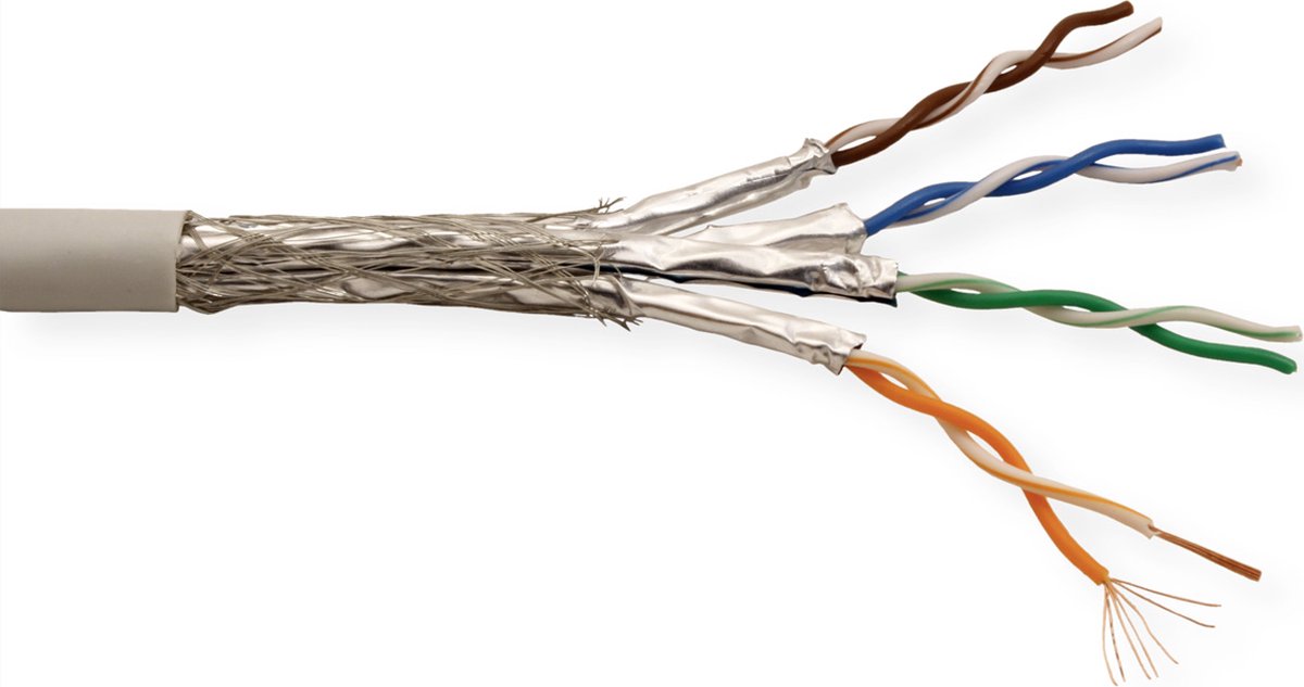 ROLINE S/FTP Kabel Cat.6A (Class EA), soepel, 300m