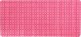 MSV Douche/bad anti-slip mat badkamer - rubber - fuchsia roze - 76 x 36 cm - met zuignappen