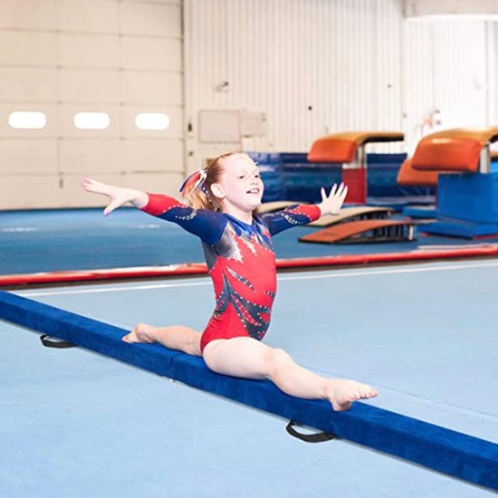 Barre de gymnastique pliable bleue + vidéos d'exercices - Barre compacte  idéale pour