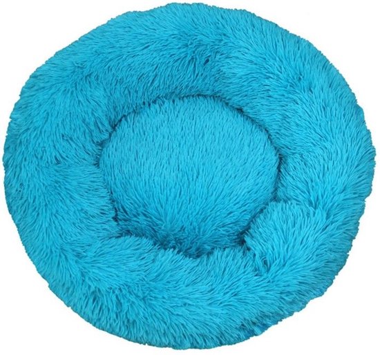 Topmast Fluffy Donut - Dierenmand - Donut Hondenmand - Blauw Turquoise - 40 cm - AKTIE - 1 + 1 GRATIS