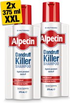 Alpecin Dandruff Killer Anti Roos Shampoo 2x 375ml | Effectief verwijdert en voorkomt roos | Haarverzorging voor mannen Made in Germany