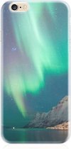GadgetBay Poollicht TPU hoesje iPhone 6 Plus 6s Plus Noorderlicht case cover Groen Wit