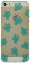 GadgetBay Transparant cactus iPhone 5, 5s en SE TPU hoesje cover
