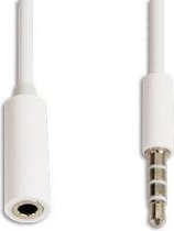 GadgetBay Audio verlengkabel wit 1 meter 3,5mm plug audio cable