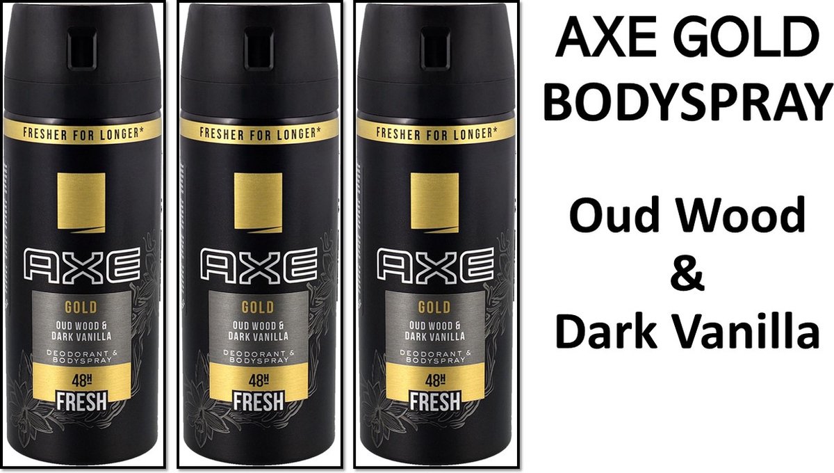 AXE Gold Deo Spray - Voordeelverpakking 3 x 150 ml