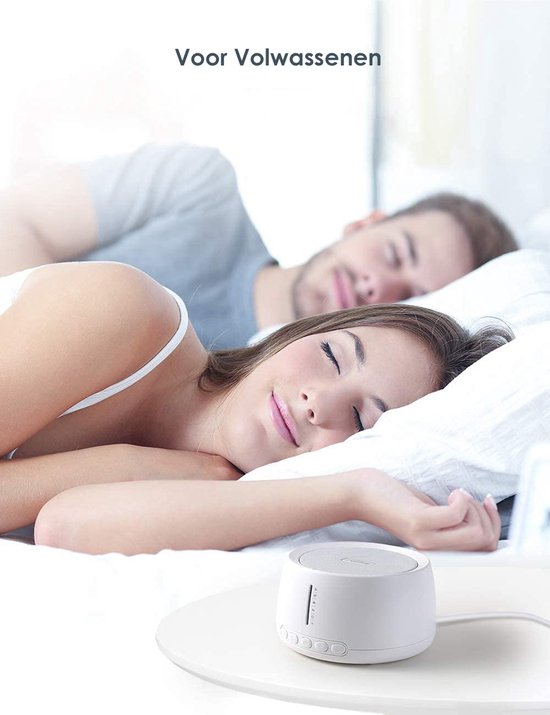 White Noise Machine met 30 geluiden - Voor baby & volwassenen - Witte Ruis - Slaaphulp - Slaaptrainer - Slaap geluidsmachine van Quiedo — afbeelding 4