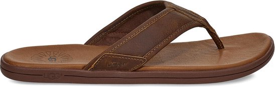 UGG M Seaside Flip Leather Heren Sandalen - Bruin - Maat 46