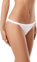 Lage taille slip met kant (Bamboe) - maat XS (EU 34), wit