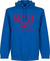 Rangers FC Ibrox Park Coördinaten Hooded Sweater - Blauw - XL