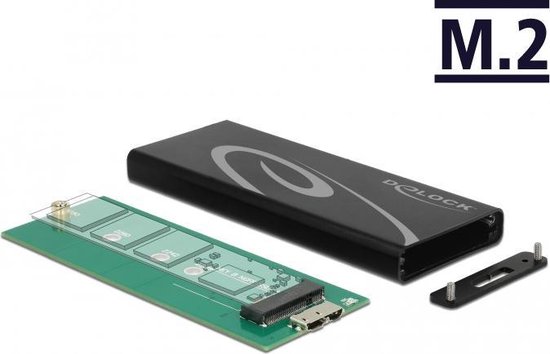 DeLOCK externe behuizing voor M.2 SSD (max. 80mm) - USB3.1 / zwart | bol.com