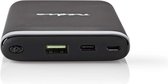 Nedis Premium Powerbank met Quick Charge USB-A en Power Delivery USB-C poort (max. 6A) - 10.000 mAh / zwart