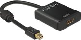 DeLOCK Premium Mini DisplayPort 1.2 naar HDMI 1.4 actieve adapter (4K 30 Hz) / zwart - 0,20 meter