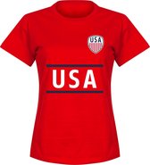 USA Team Dames T-Shirt - Rood - XXL