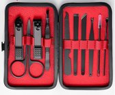 WiseGoods - Luxe Manicure Set - Pedicure - Professionele Nagelknipper Set - Beauty Tools Kit - 10 Delig - RVS