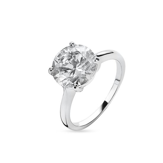 Twice As Nice Ring in zilver, solitaire 10 mm 48
