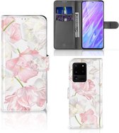 Flip Case Geschikt voor Samsung Galaxy S20 Ultra Hoesje Lovely Flowers