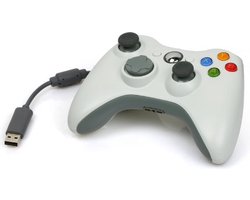 Coretek Controller voor XBOX 360 - bedraad - wit - 1,5 meter (Voor Xbox 360 & PC)