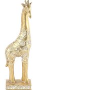 Giraf - Polyserin- goud - 29cm - Beeld - Decoratie