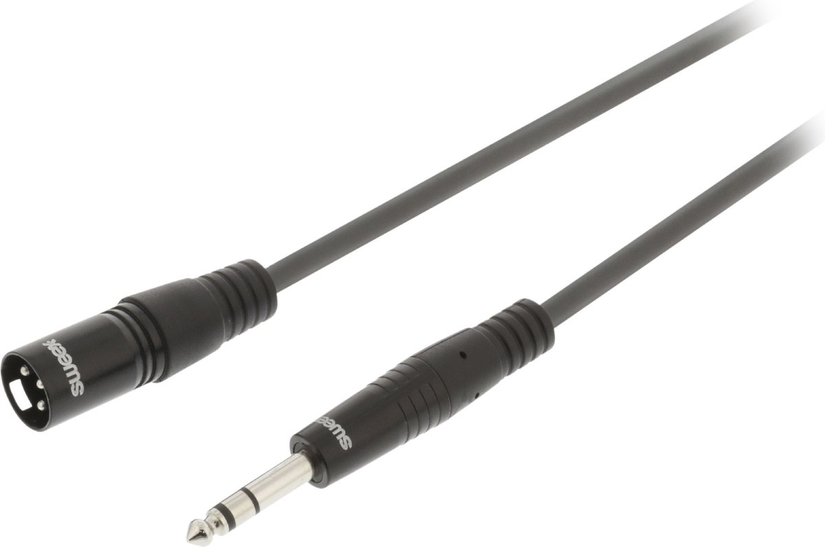 Sweex XLR (m) - 6,35mm Jack stereo (m) audiokabel - 5 meter