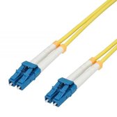 InLine LC Duplex Optical Fiber Patch kabel - Single Mode OS2 - geel / LSZH - 1 meter