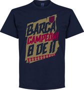 Barcelona Campion 8 de 11 T-Shirt - Navy - XXXXL