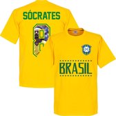 Brazilië Socrates 8 Gallery Team T-Shirt - Geel - XXL