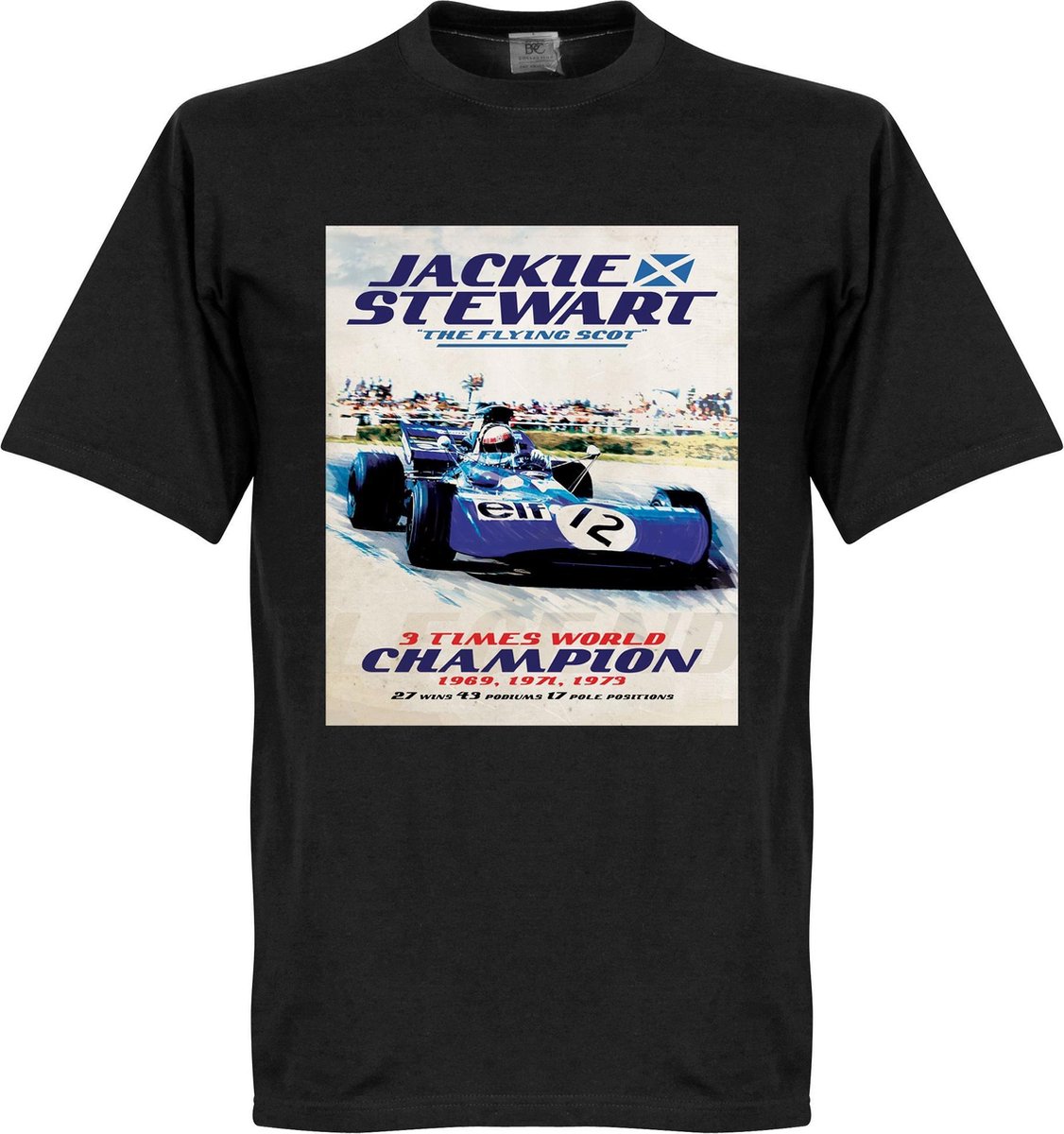 Jackie Stewart Poster T-Shirt - Zwart - M