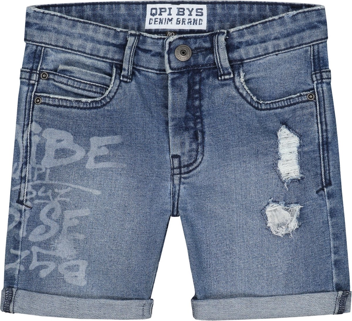 Quapi short August mid blue denim - maat 122