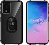 Backcover Ring voor Samsung S20 Plus Transparant Zwart