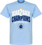 City Back to Back Champions T-Shirt - Lichtblauw - XXL