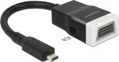 DeLOCK 65589 cable gender changer HDMI-micro D VGA, 3.5mm Noir