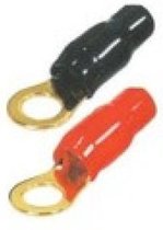 AUDIO SYSTEM 8mm Ring kabelschoen: 10mm².  1x zwart + 1x rood