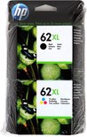 Inktcartridges HP 62XL DUO zwart + kleur